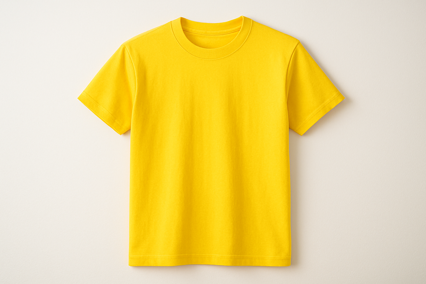 create T-Shirt for male with color as yellow