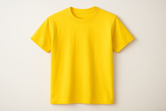 create T-Shirt for male with color as yellow
